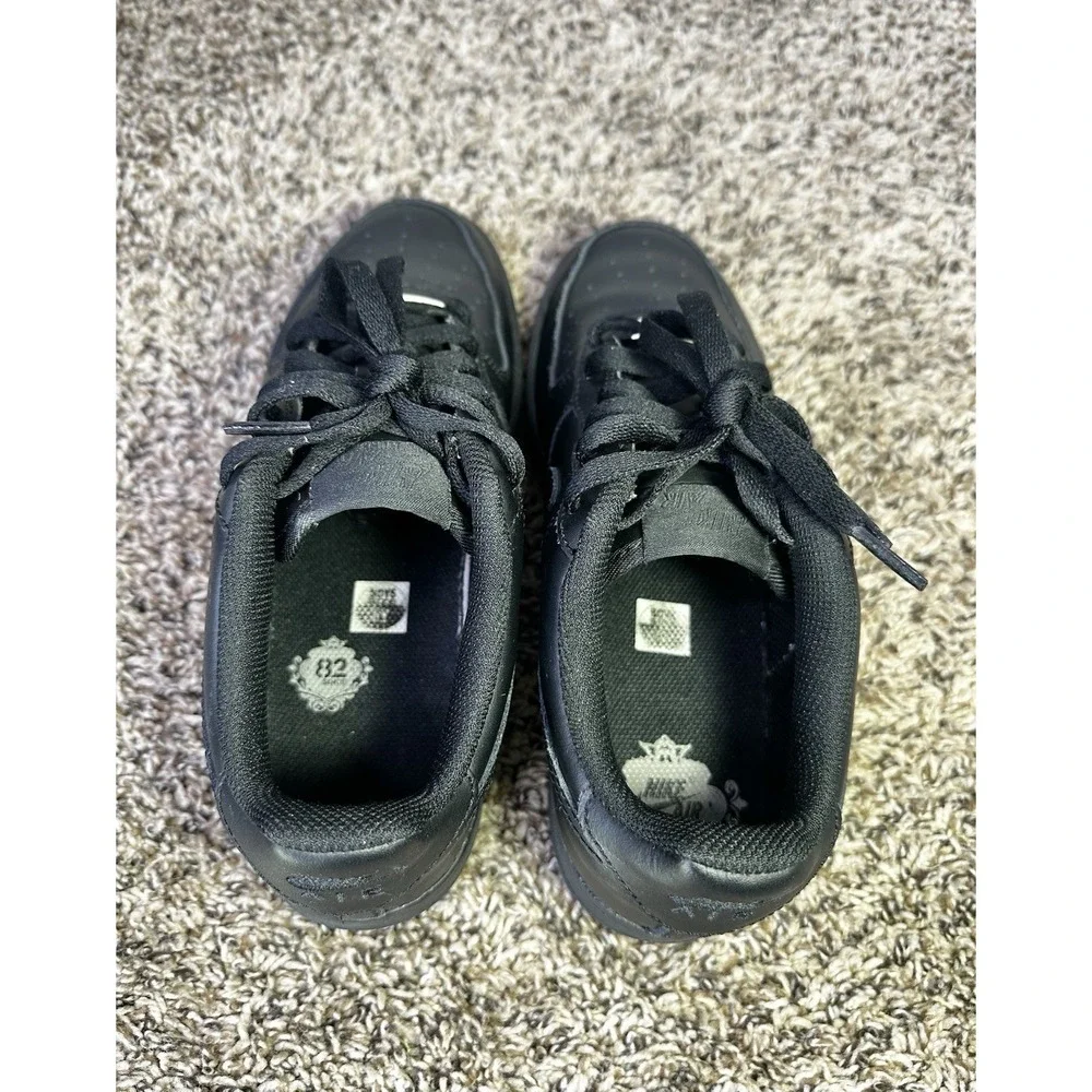 Nike Air Force 1 Low Sneakers Youth Size 6Y/7.5W Black Leather FV5951 001